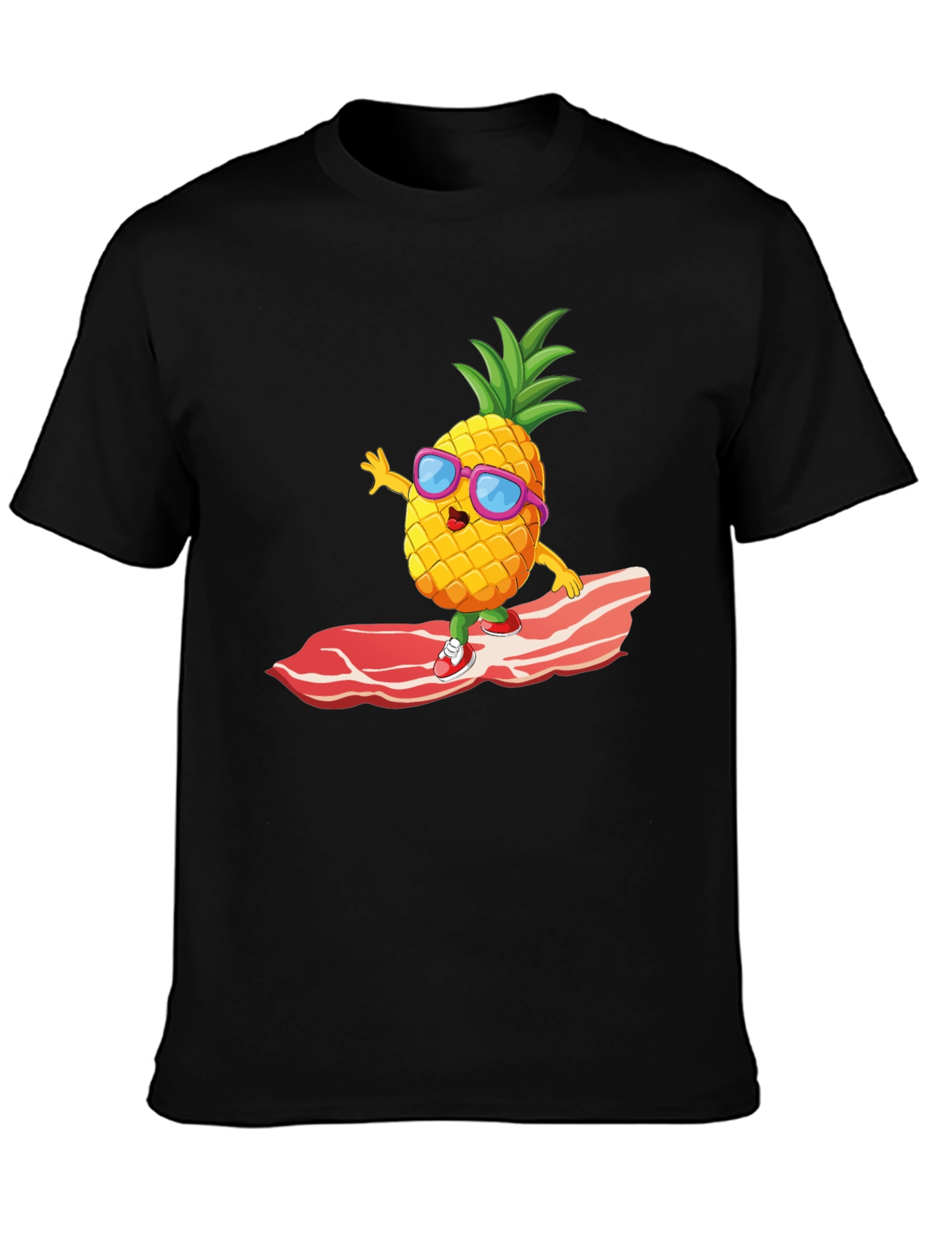 Pineapple Surfing Bacon Funny T-Shirt