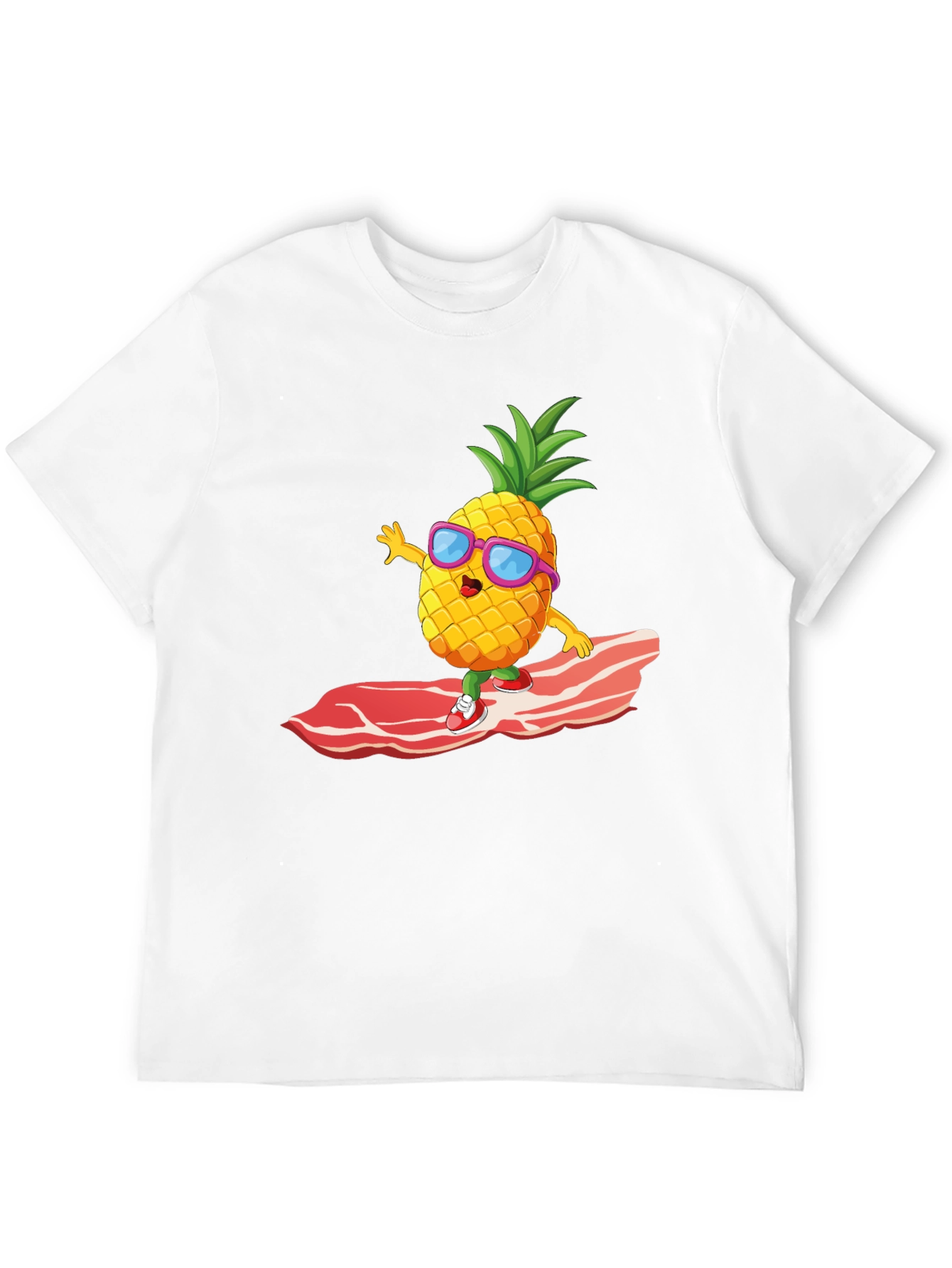 Pineapple Surfing Bacon Funny T-Shirt