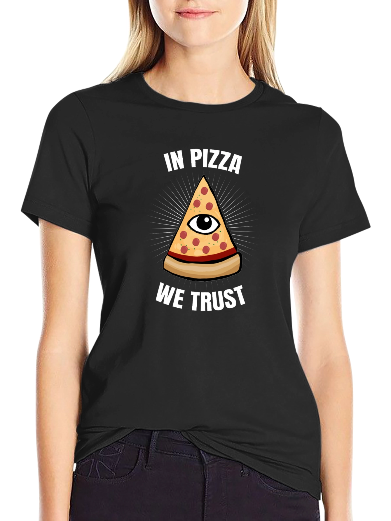 In Pizza We Trust T-Shirt - Funny Graphic Tee
