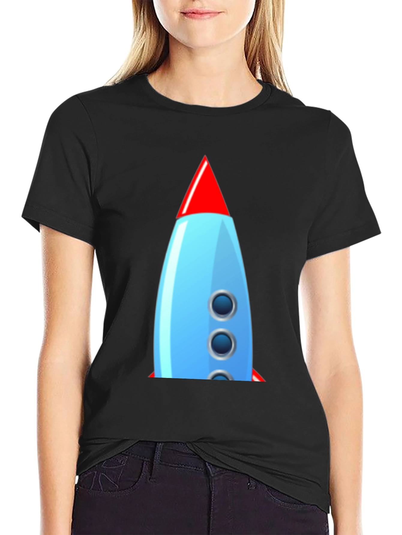 Retro Rocket Graphic Tee - Classic Cool!