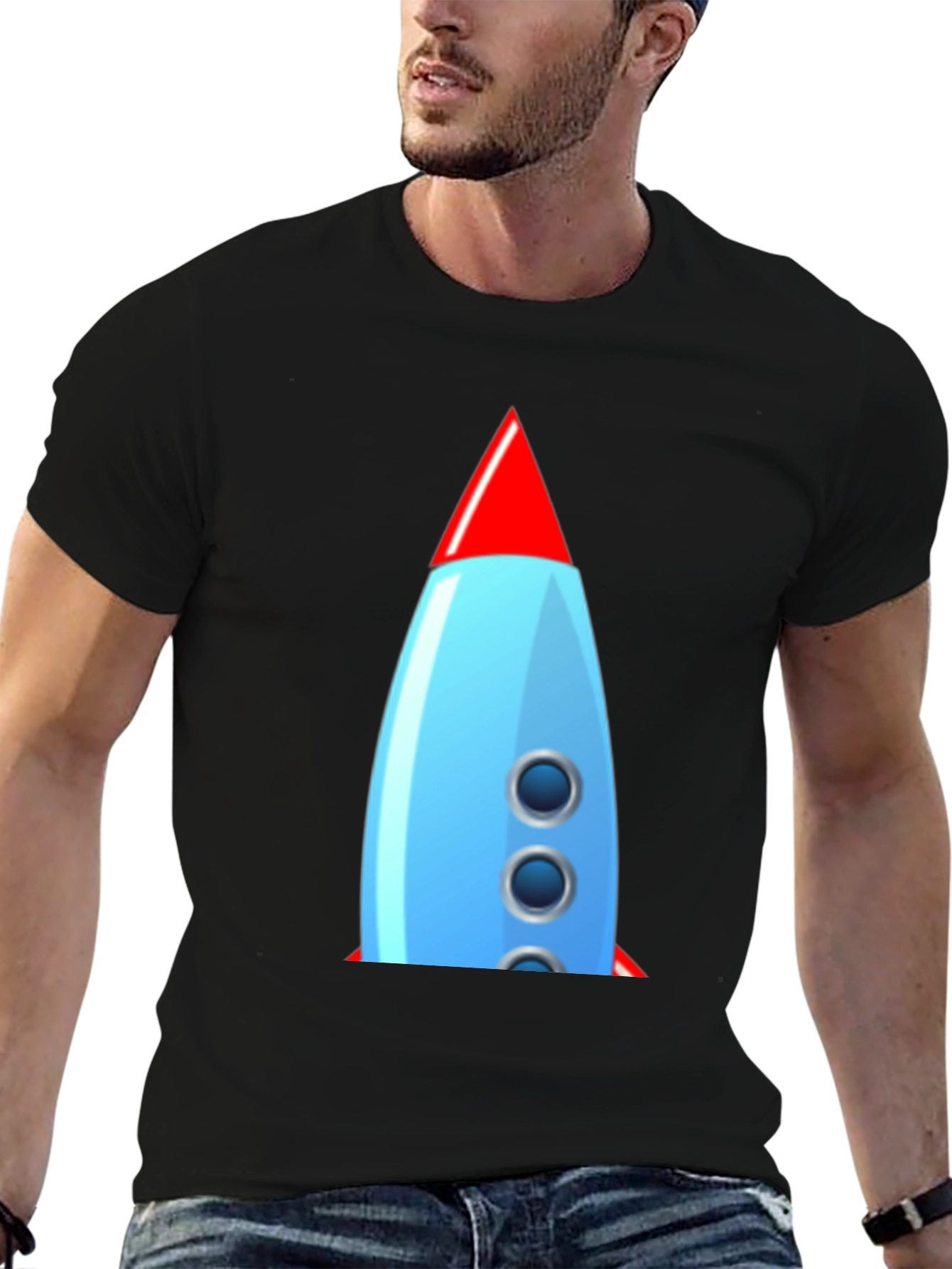 Retro Rocket Graphic Tee - Classic Cool!
