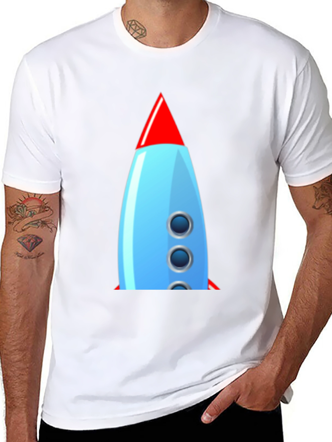 Retro Rocket Graphic Tee - Classic Cool!