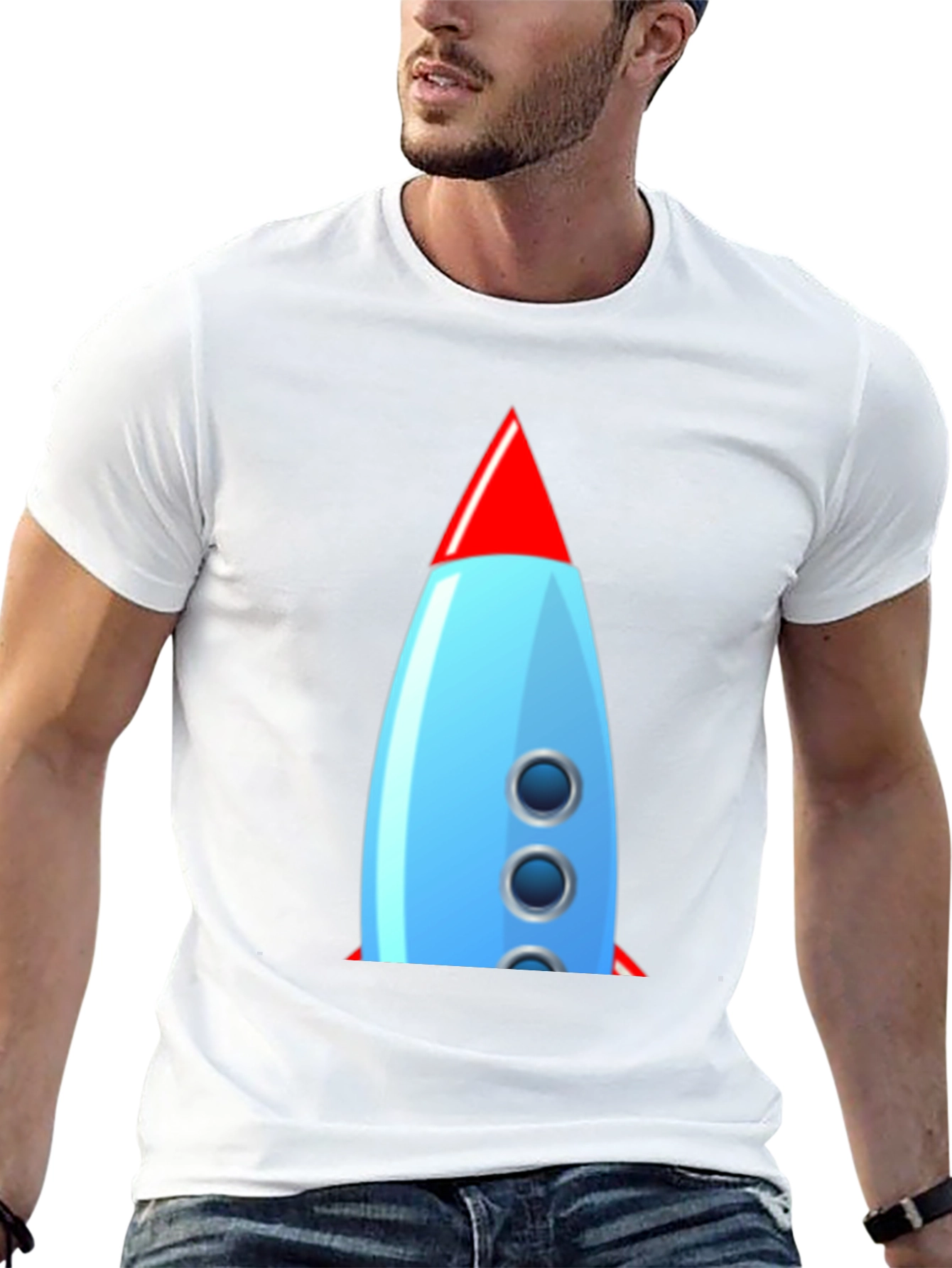 Retro Rocket Graphic Tee - Classic Cool!