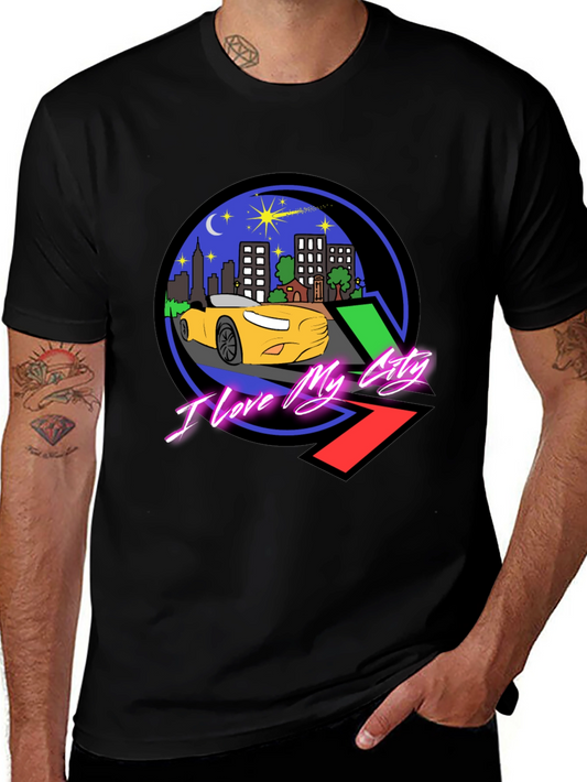 I Love My City T-Shirt - Nightscape Car Design