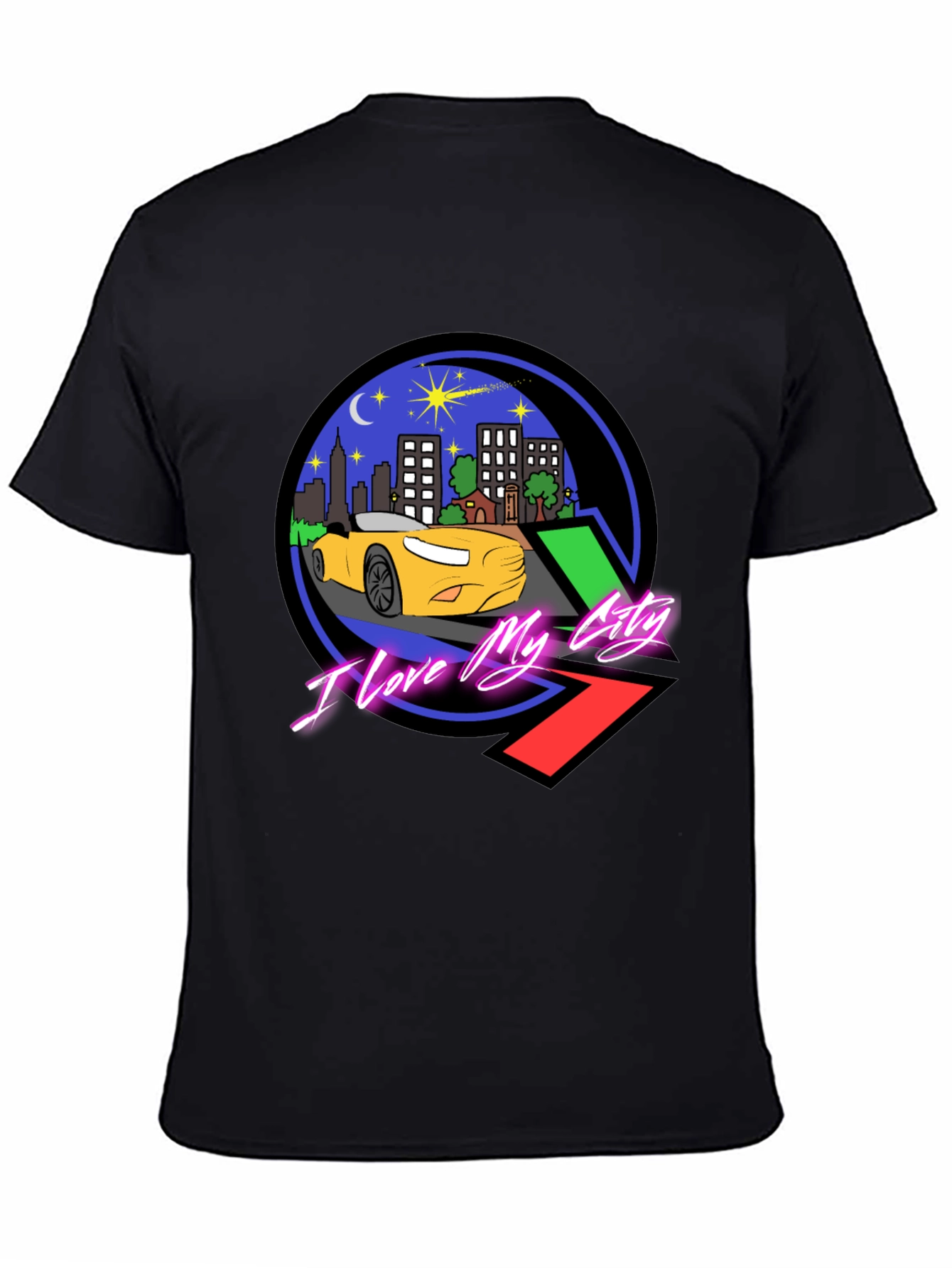 I Love My City T-Shirt - Nightscape Car Design