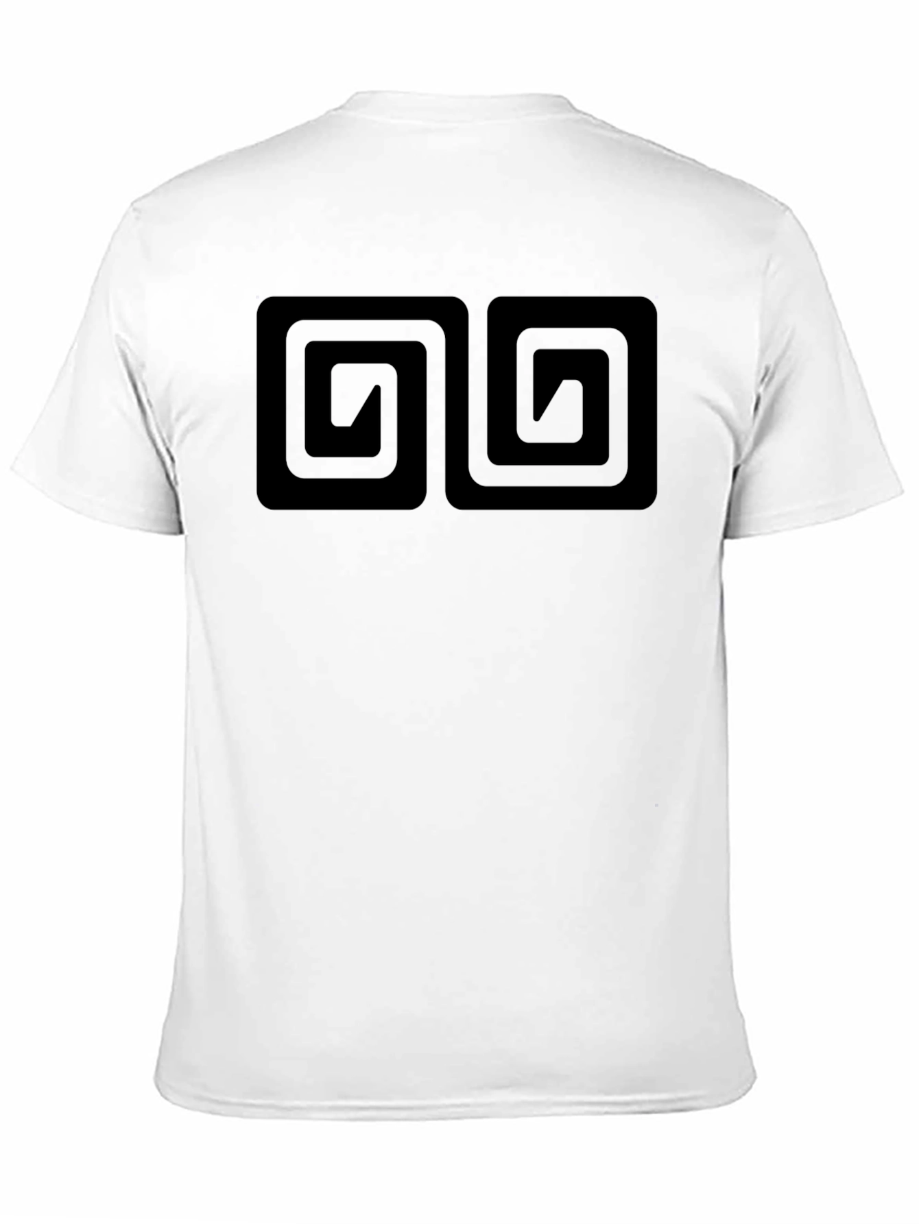 Mens Black T-Shirt with Double Maze Design
