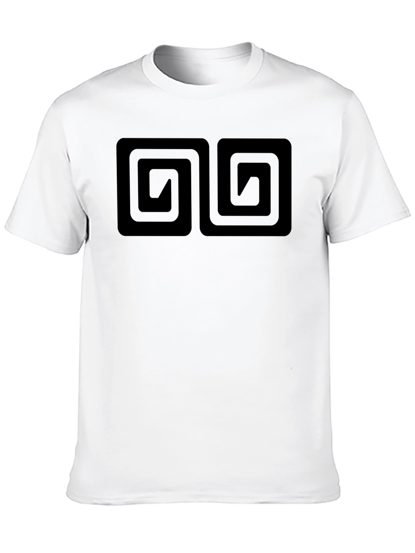 Mens Black T-Shirt with Double Maze Design