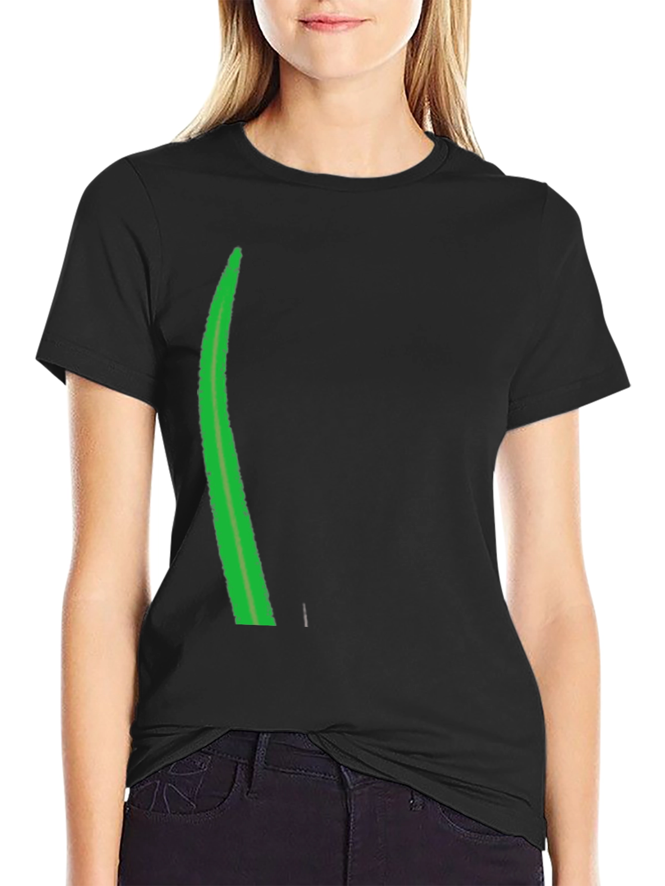 Green Stripe Graphic Tee - Casual Style