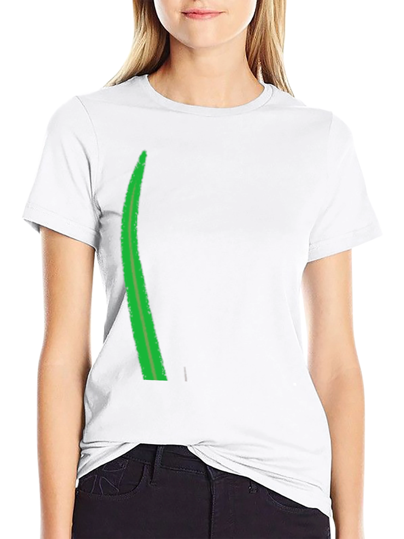 Green Stripe Graphic Tee - Casual Style