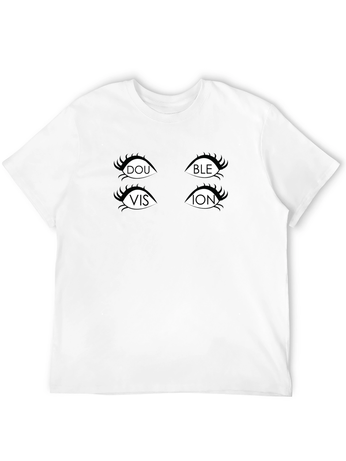 Double Vision Graphic T-Shirt - Black Cotton Tee
