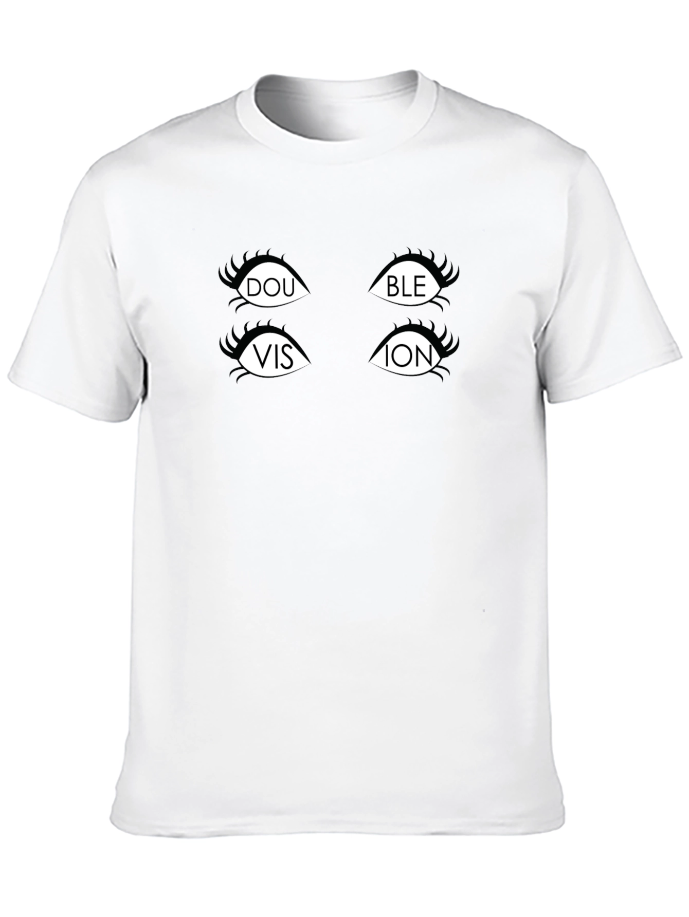 Double Vision Graphic T-Shirt - Black Cotton Tee