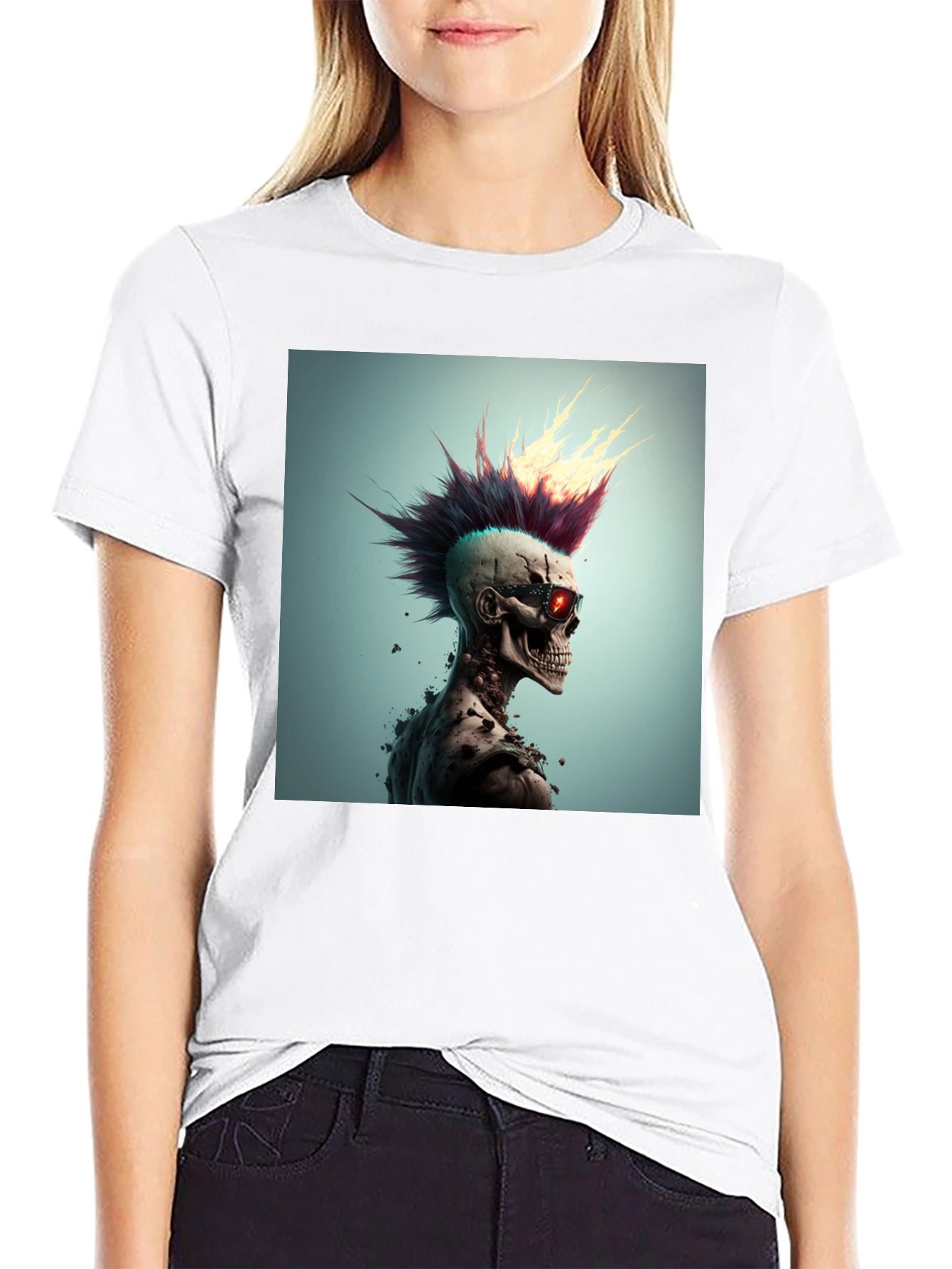 Punk Skull Graphic Tee - Edgy Style