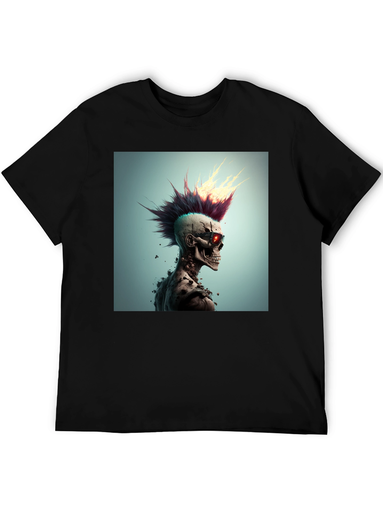 Punk Skull Graphic Tee - Edgy Style