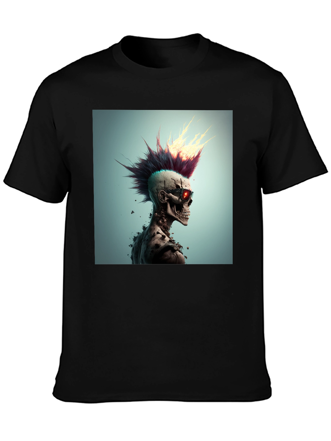 Punk Skull Graphic Tee - Edgy Style