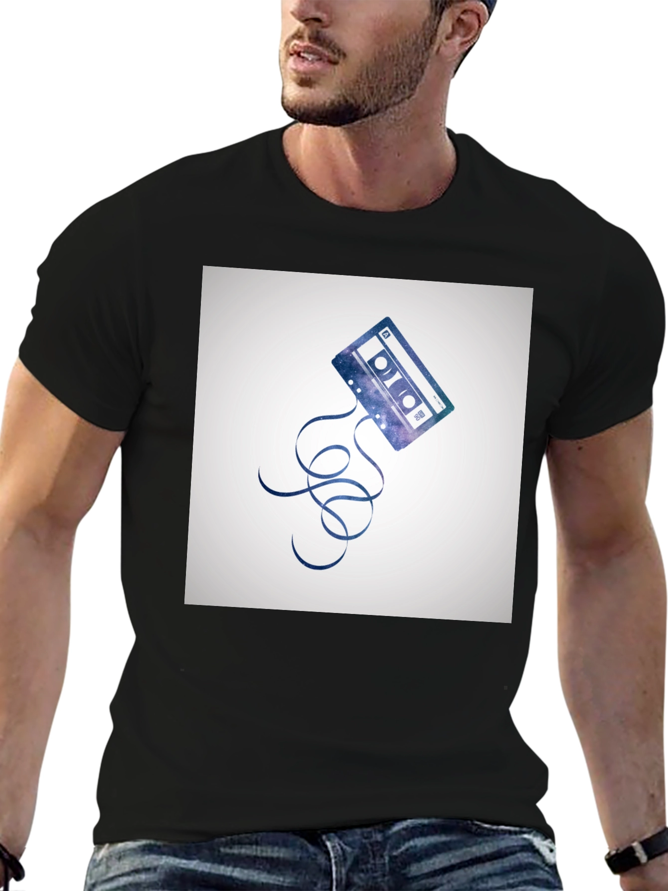 Galaxy Cassette Tape Graphic T-Shirt