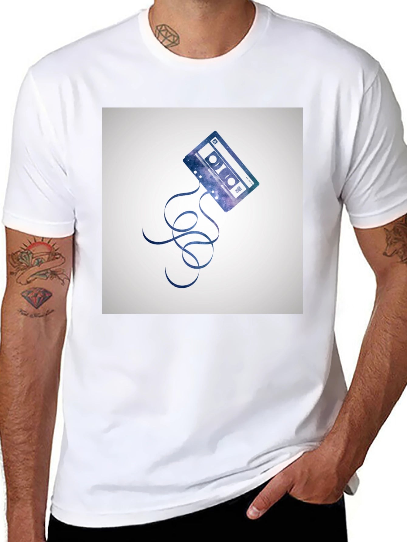 Galaxy Cassette Tape Graphic T-Shirt