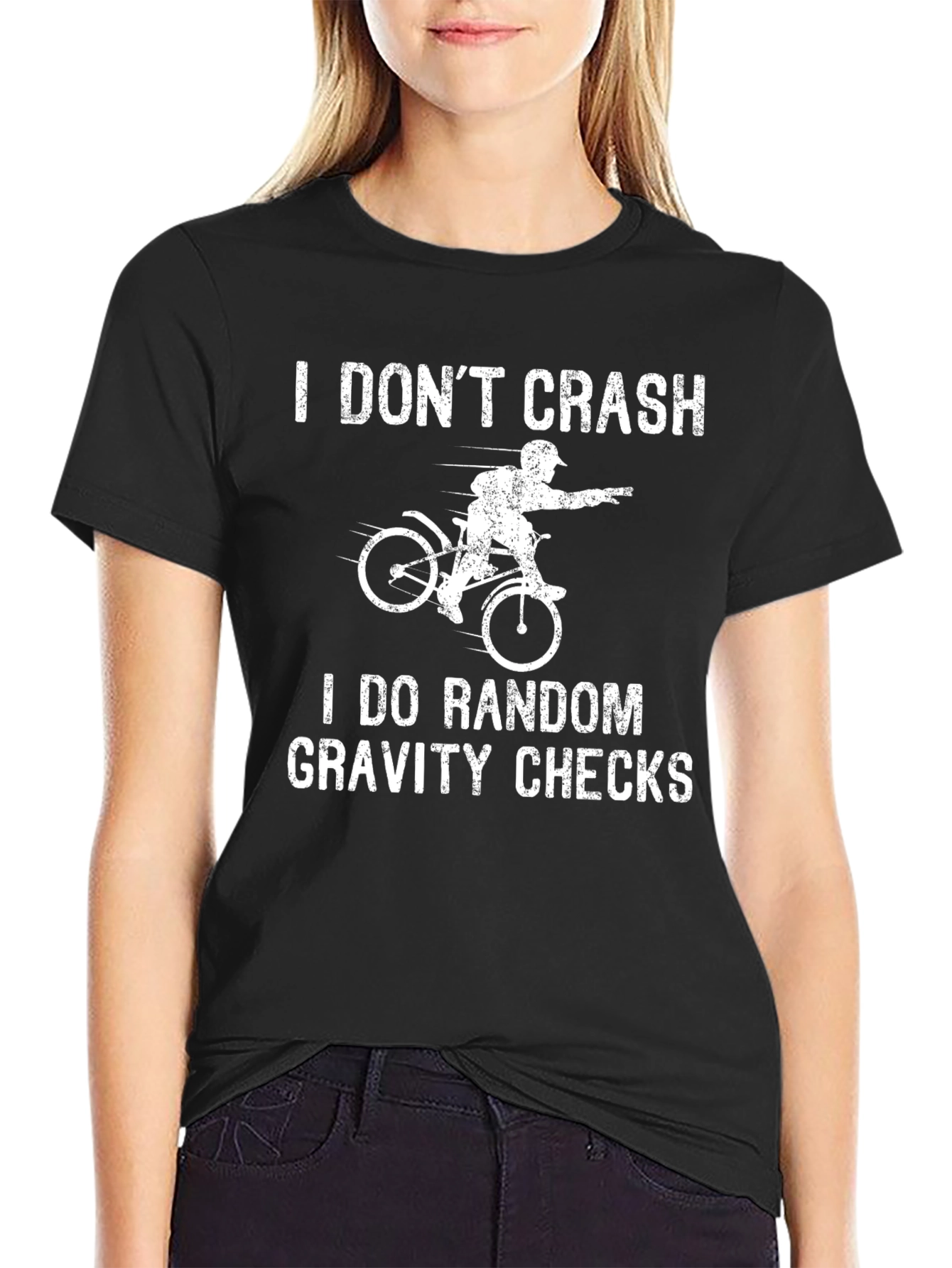 Funny Mountain Bike T-Shirt - Random Gravity Checks
