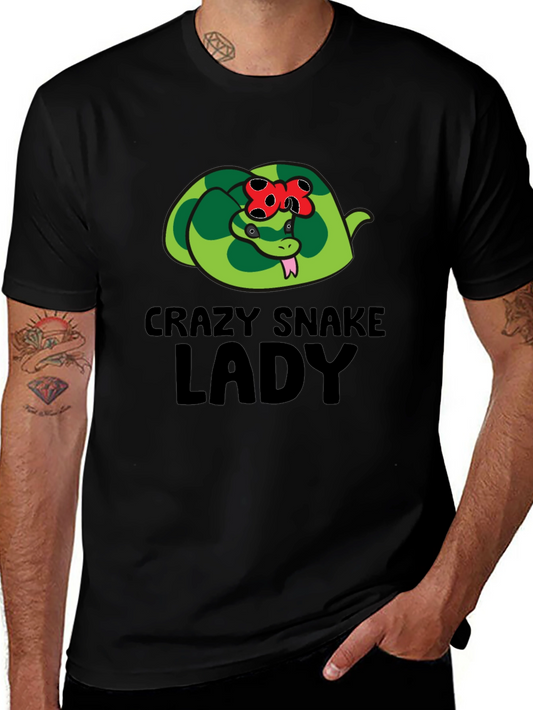 Crazy Snake Lady T-Shirt - Reptile Lover Tee