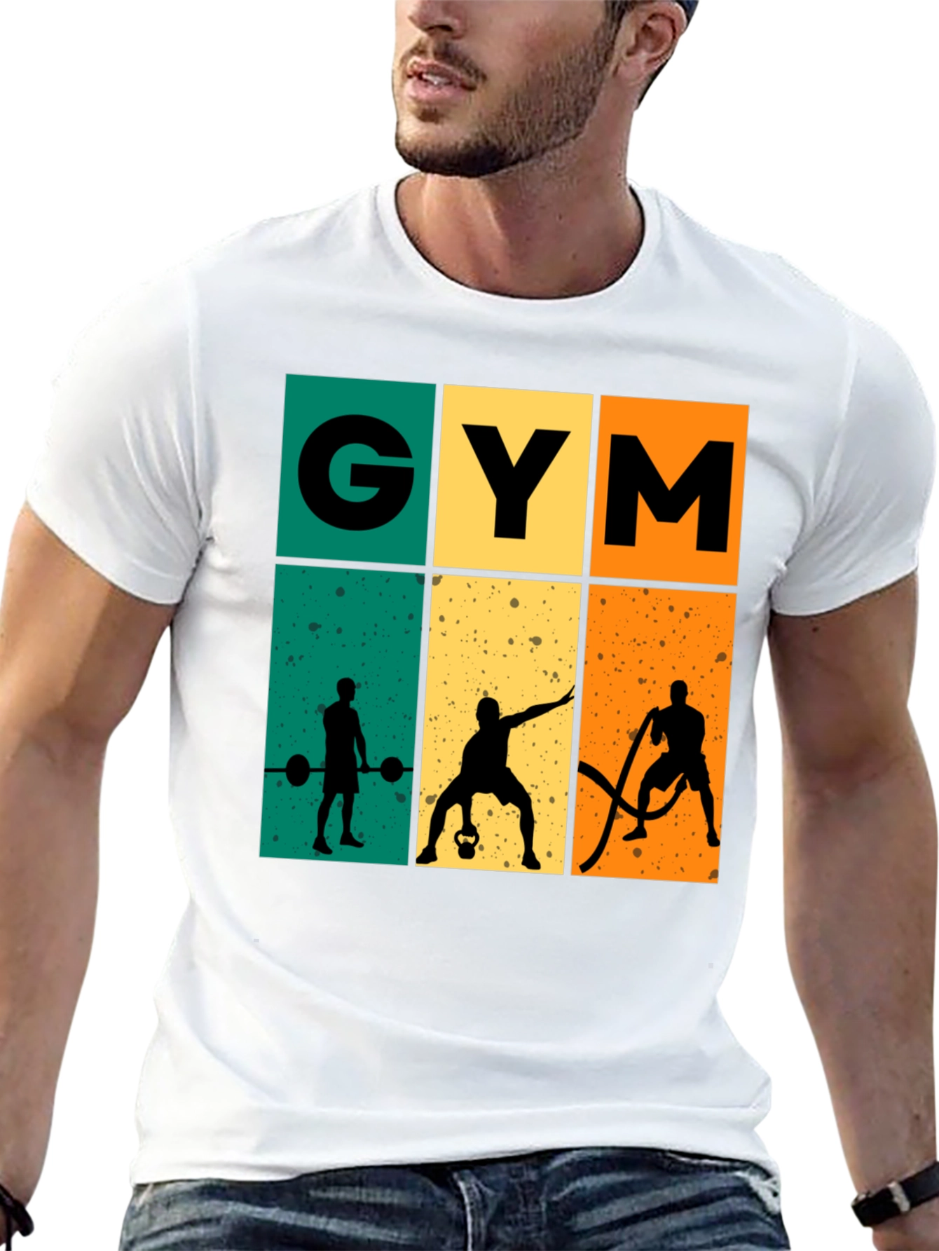 Retro Gym Workout T-Shirt - Bodybuilding Fitness Tee
