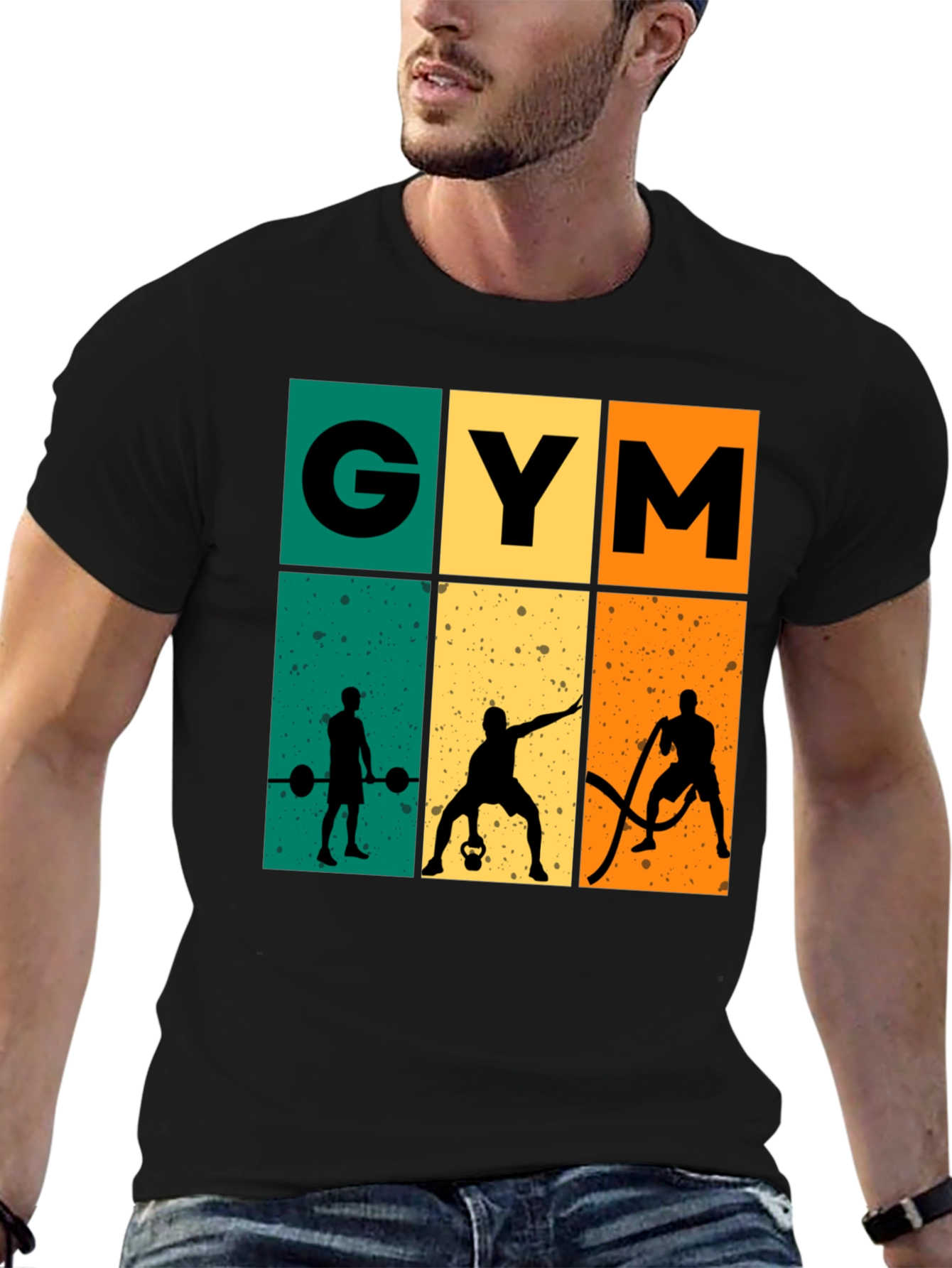 Retro Gym Workout T-Shirt - Bodybuilding Fitness Tee