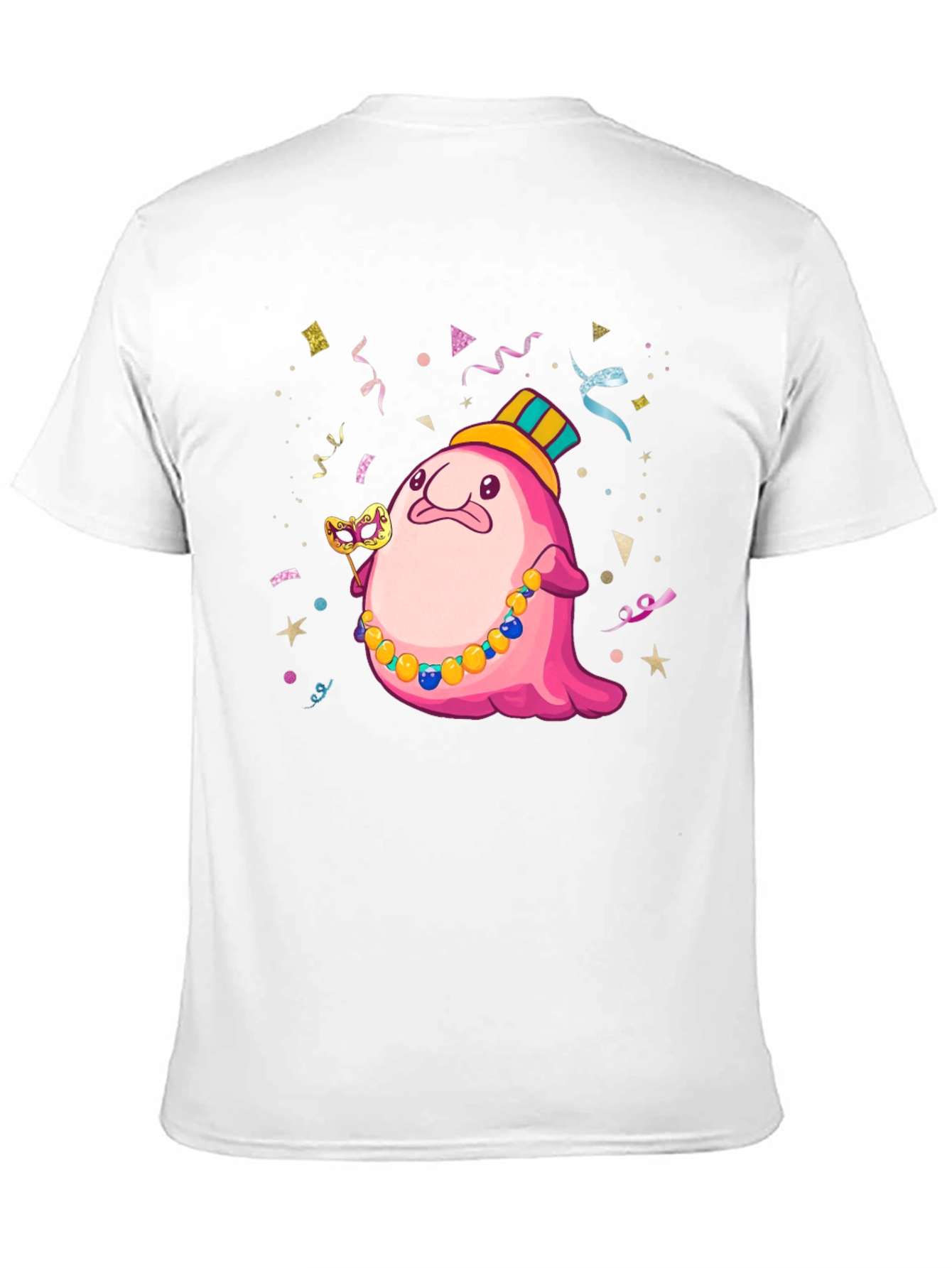 Funny Blobfish Mardi Gras Party T-Shirt