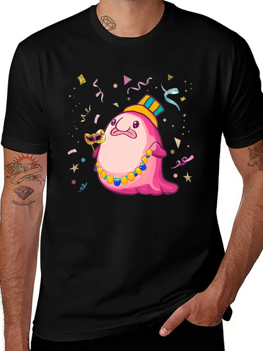 Funny Blobfish Mardi Gras Party T-Shirt