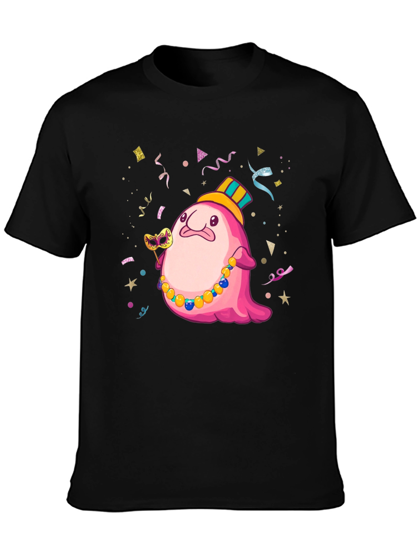 Funny Blobfish Mardi Gras Party T-Shirt