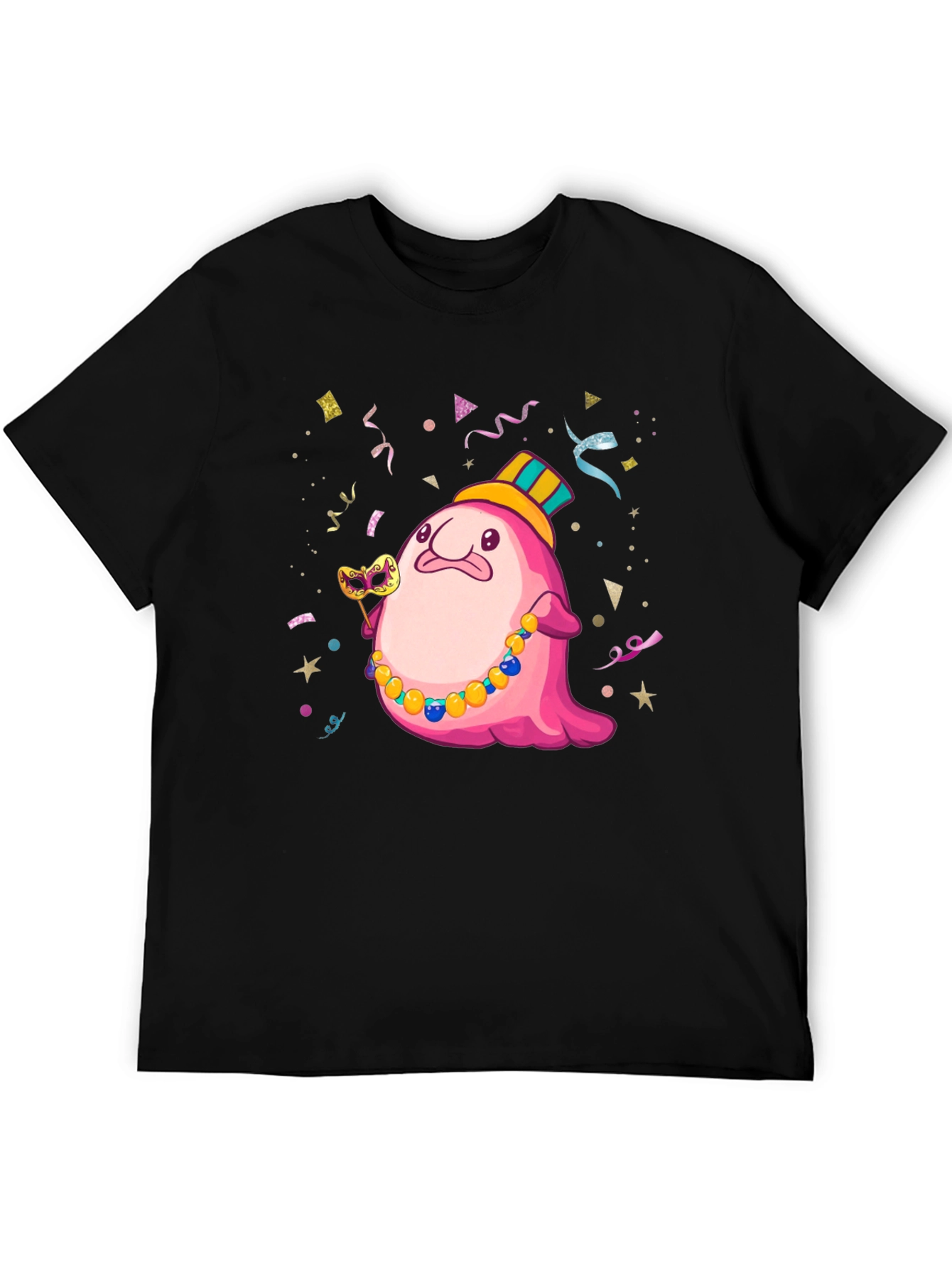 Funny Blobfish Mardi Gras Party T-Shirt