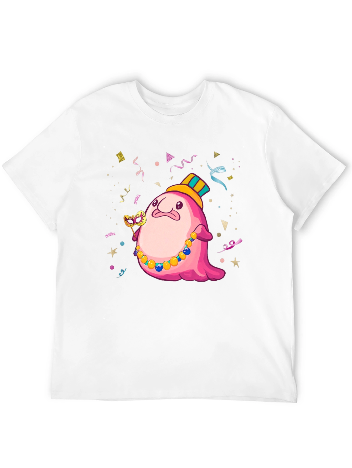 Funny Blobfish Mardi Gras Party T-Shirt