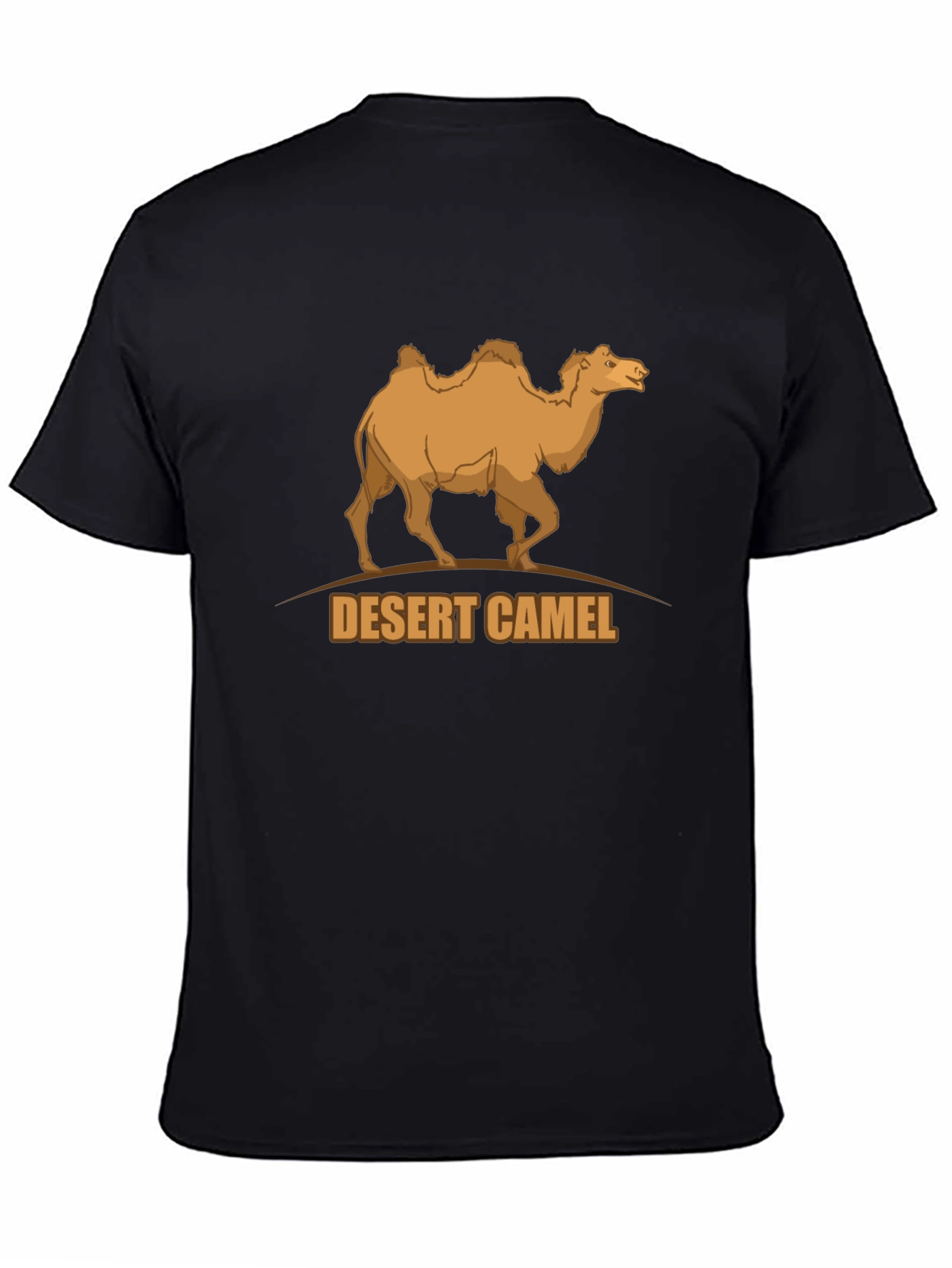 Desert Camel Graphic Tee - Black Cotton T-Shirt
