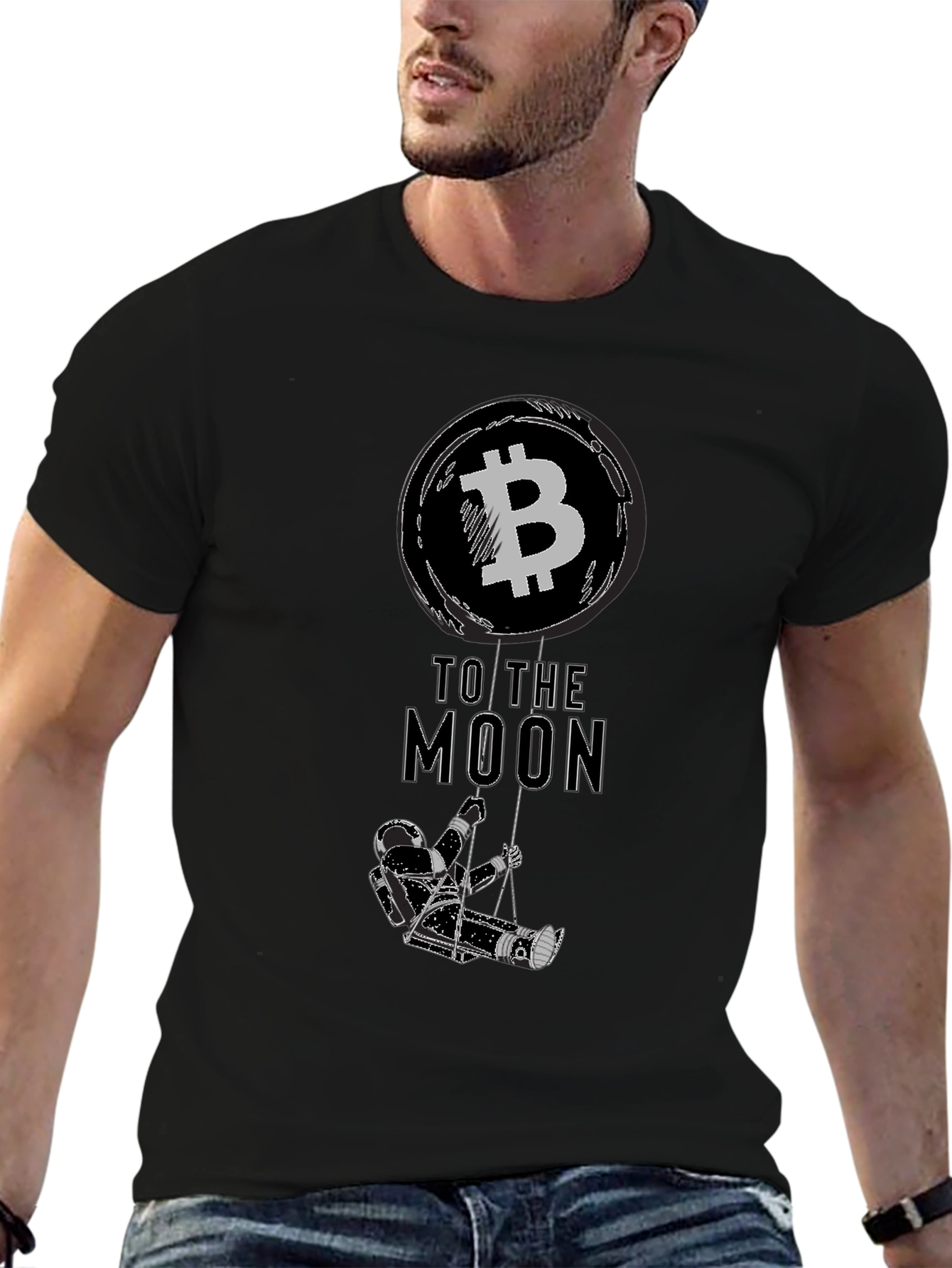 Bitcoin to the Moon Graphic Tee