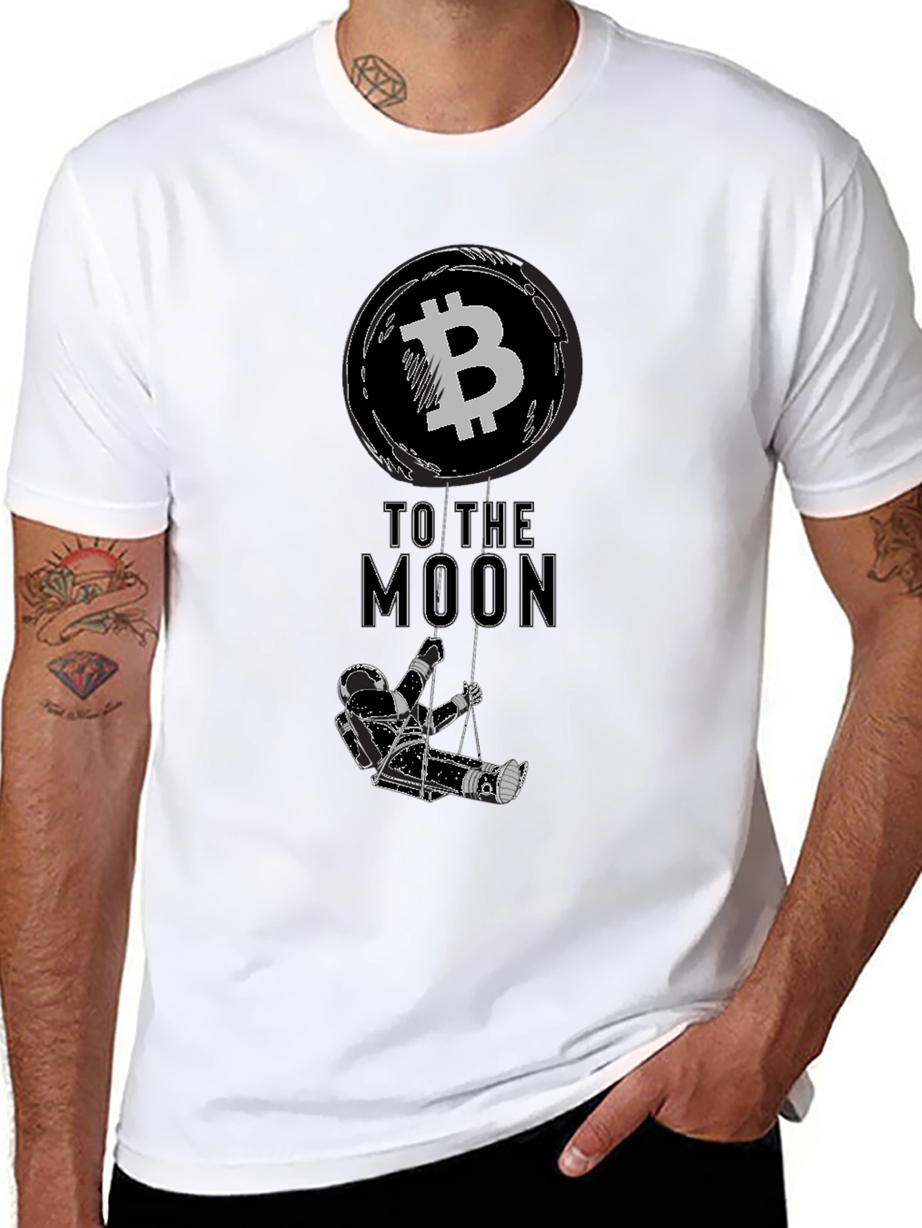 Bitcoin to the Moon Graphic Tee