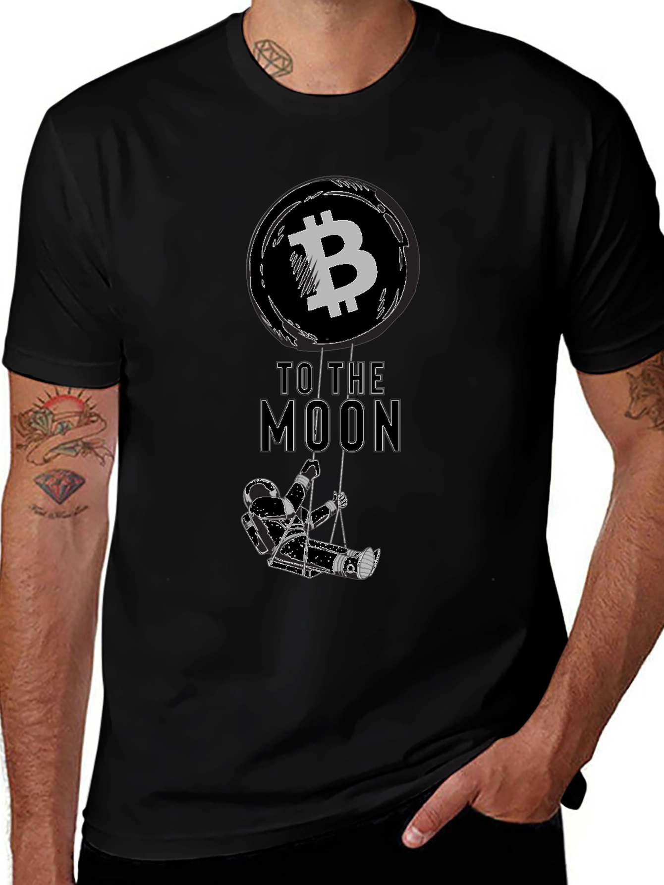 Bitcoin to the Moon Graphic Tee