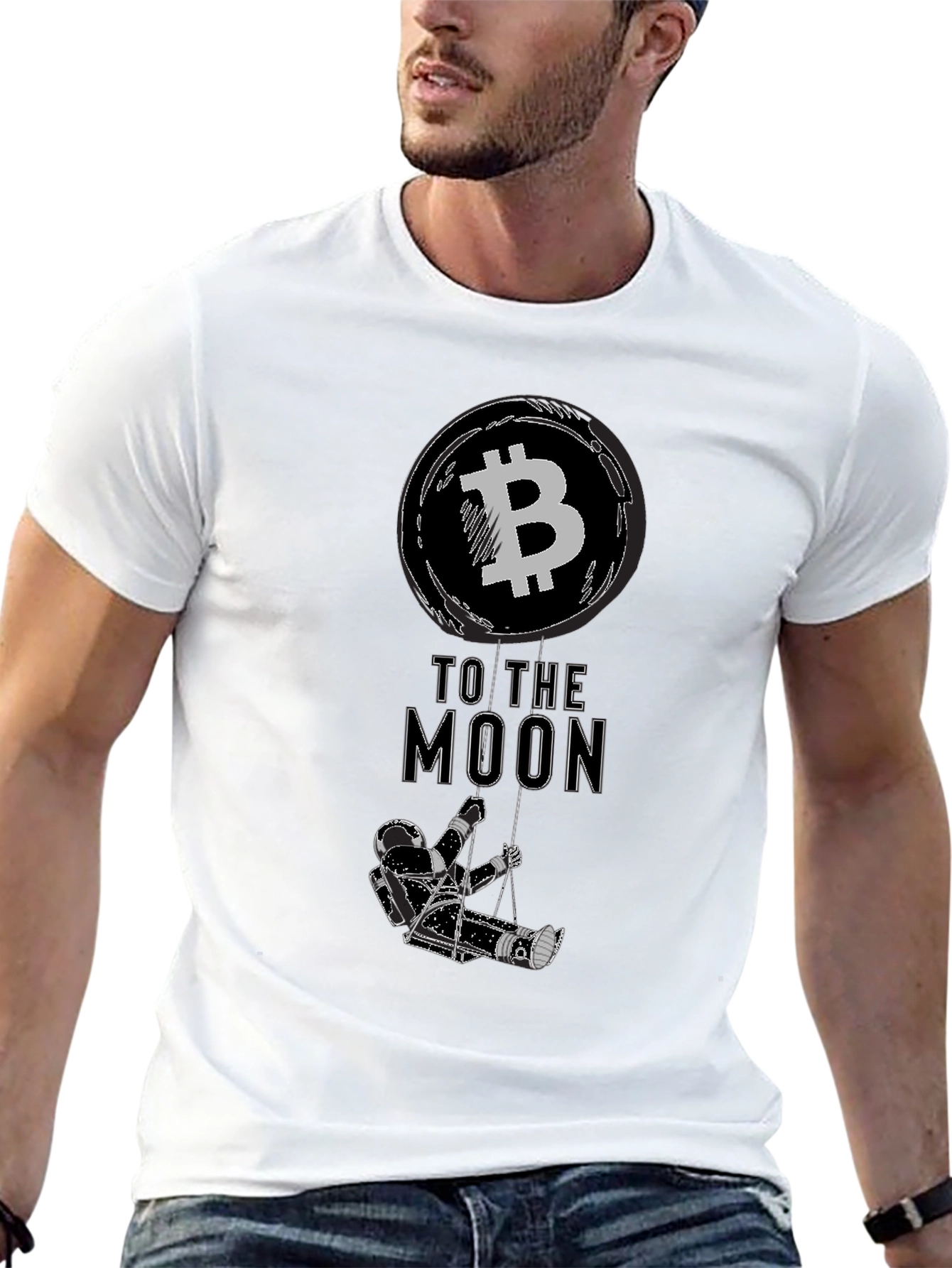Bitcoin to the Moon Graphic Tee