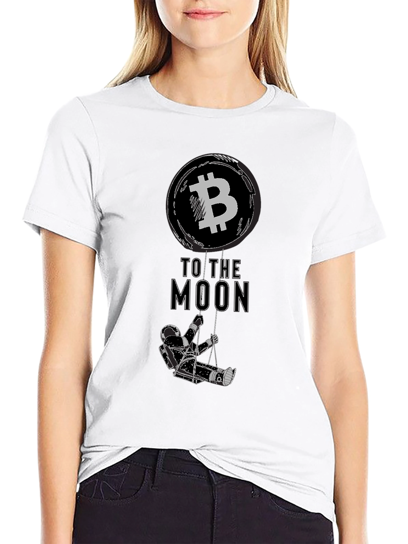 Bitcoin to the Moon Graphic Tee