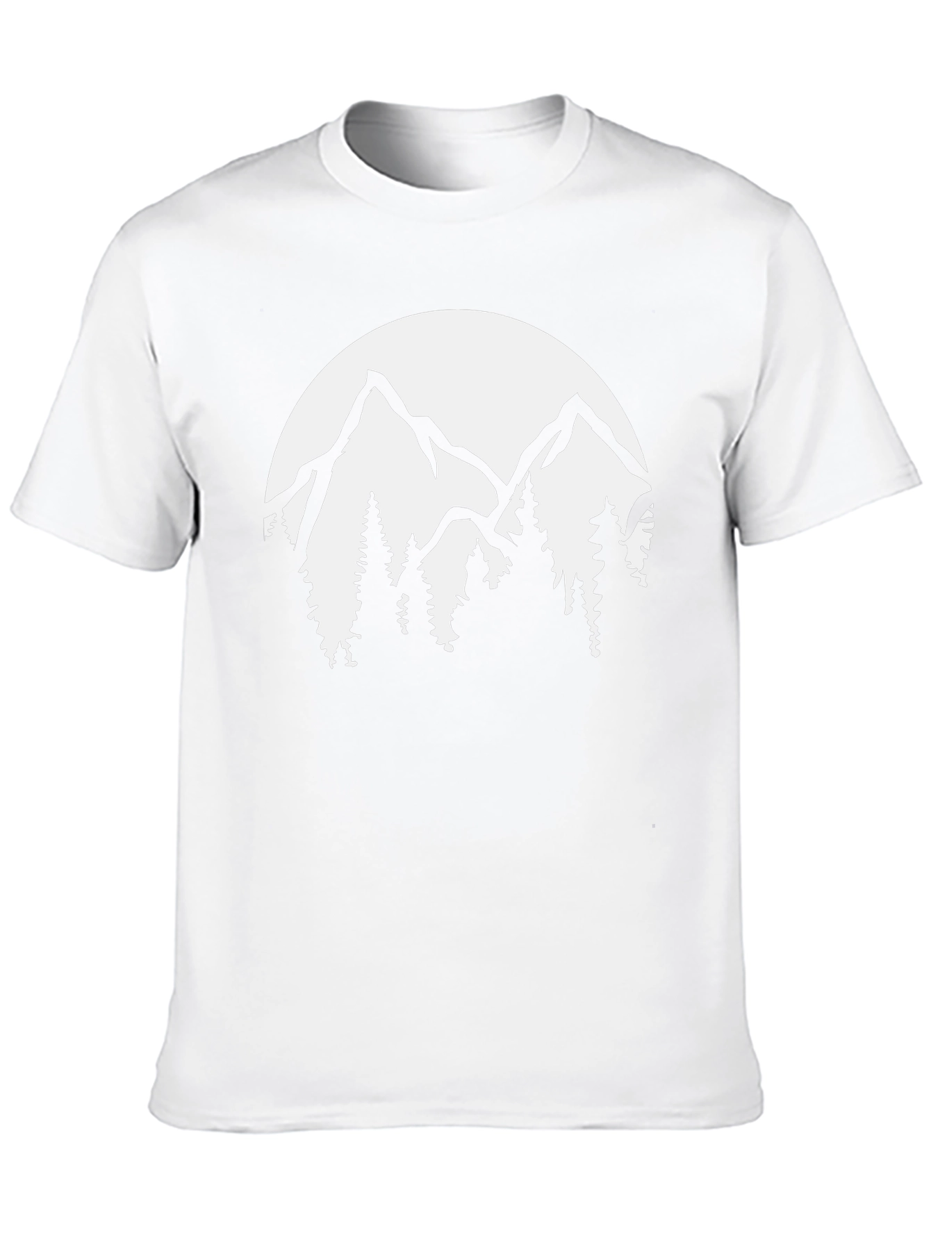 Mountain Scene Graphic Tee - Black Cotton Blend