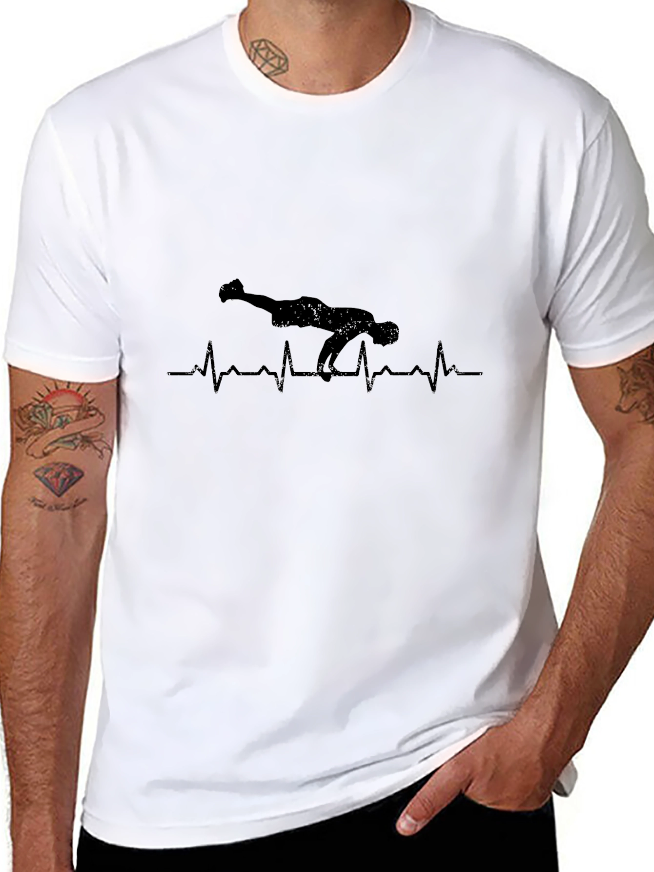 Breakdance Heartbeat T-Shirt - Black
