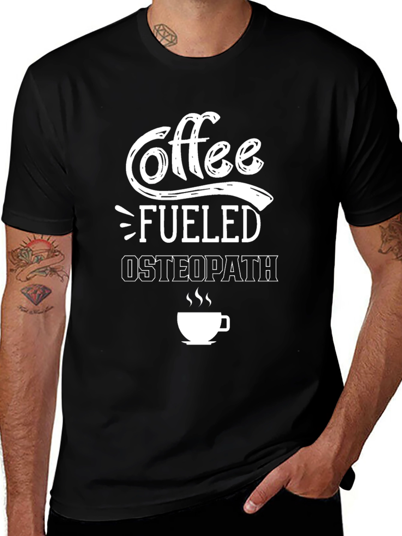 Coffee Fueled Osteopath T-Shirt - Black