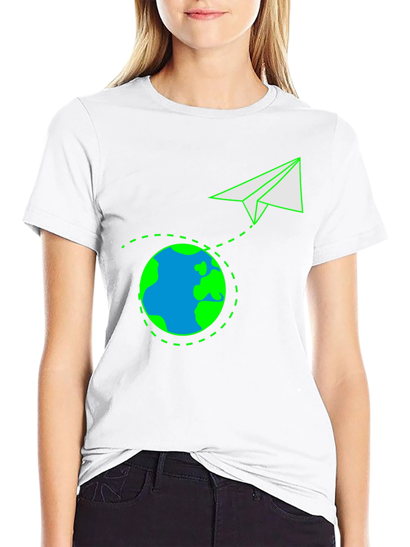 Around the World Paper Airplane T-Shirt
