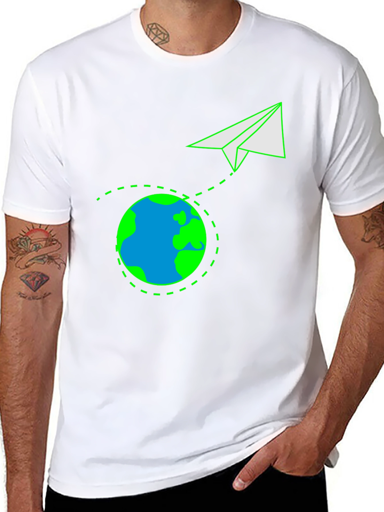 Around the World Paper Airplane T-Shirt