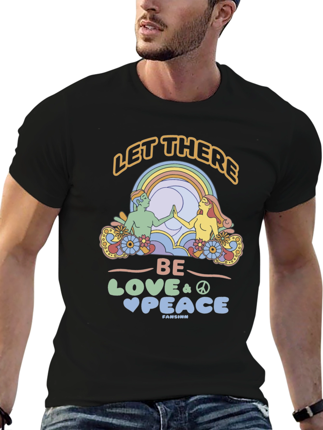 Retro Let There Be Love Graphic Tee