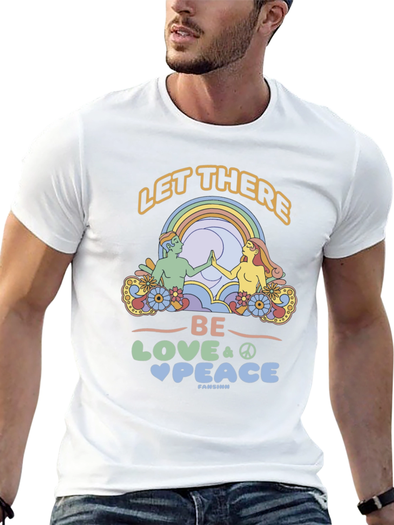 Retro Let There Be Love Graphic Tee