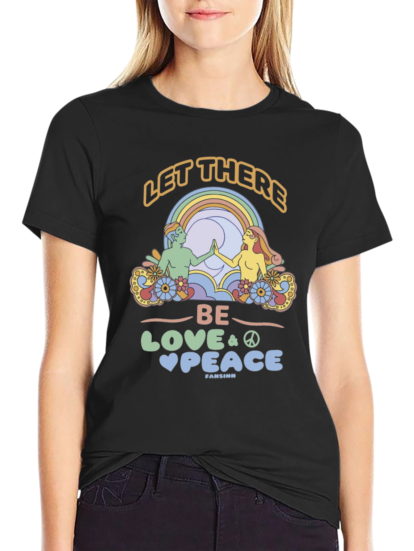 Retro Let There Be Love Graphic Tee