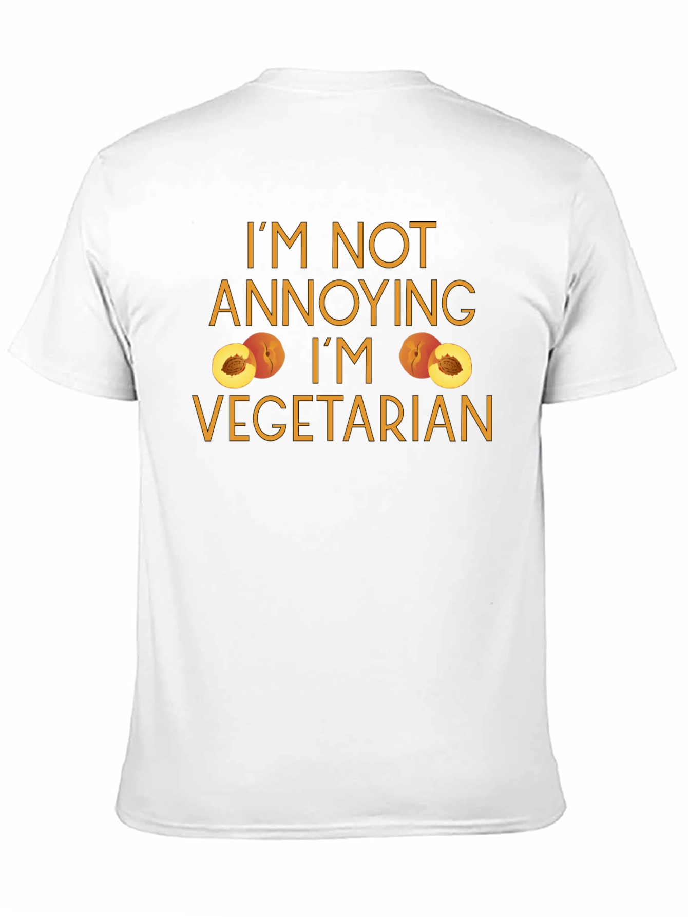 Im Not Annoying Im Vegetarian Peach Graphic Tee