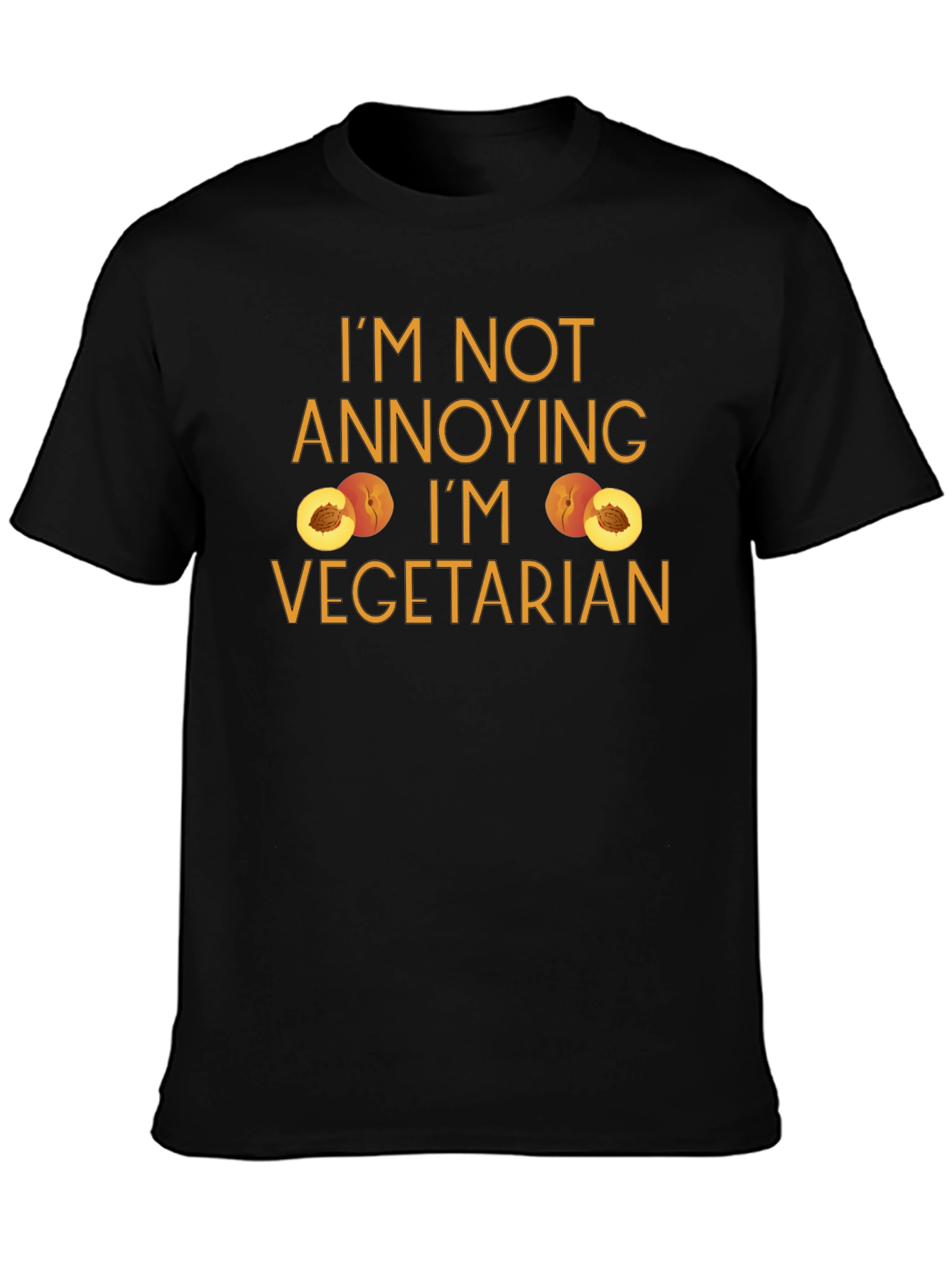 Im Not Annoying Im Vegetarian Peach Graphic Tee