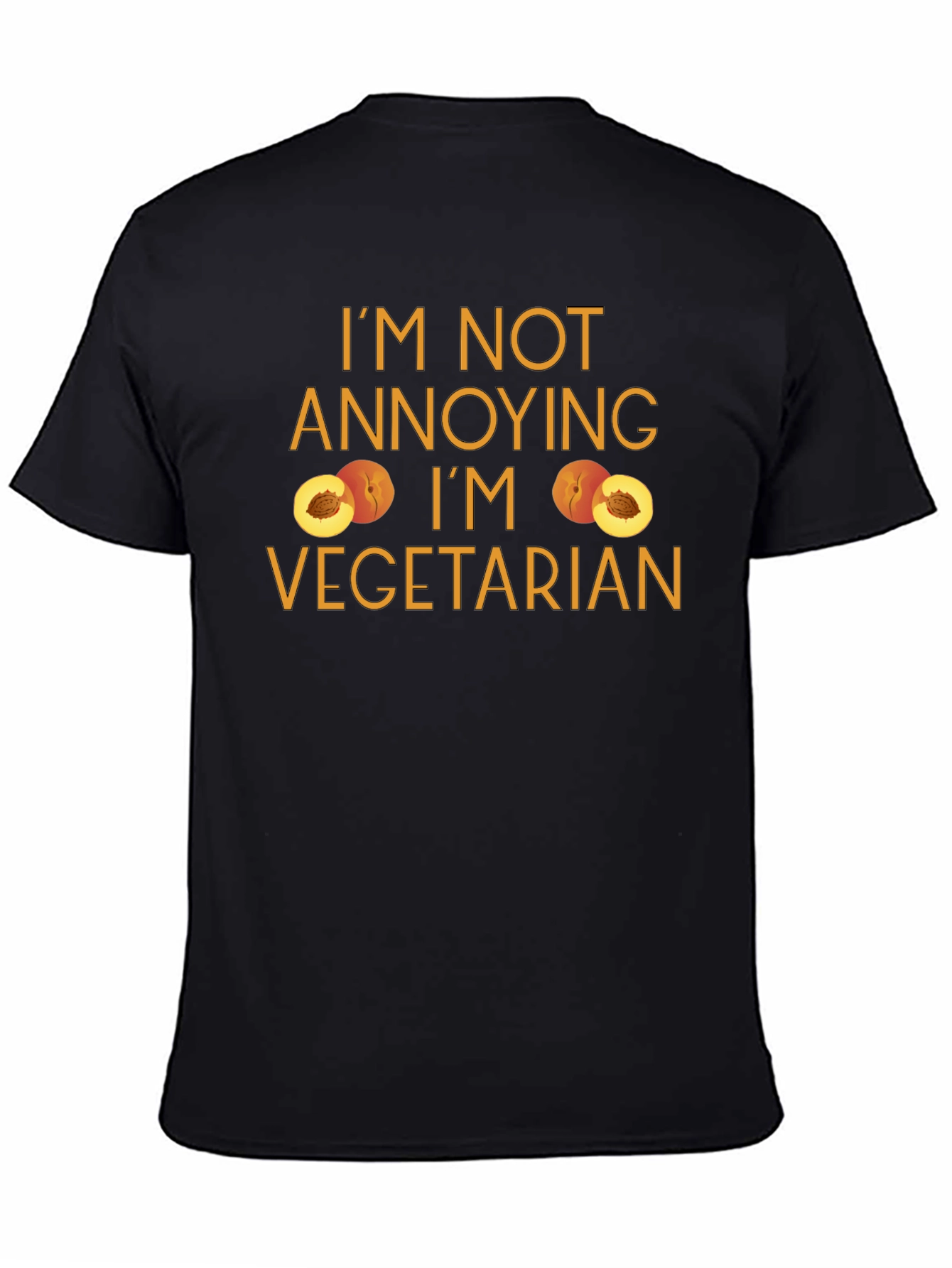 Im Not Annoying Im Vegetarian Peach Graphic Tee
