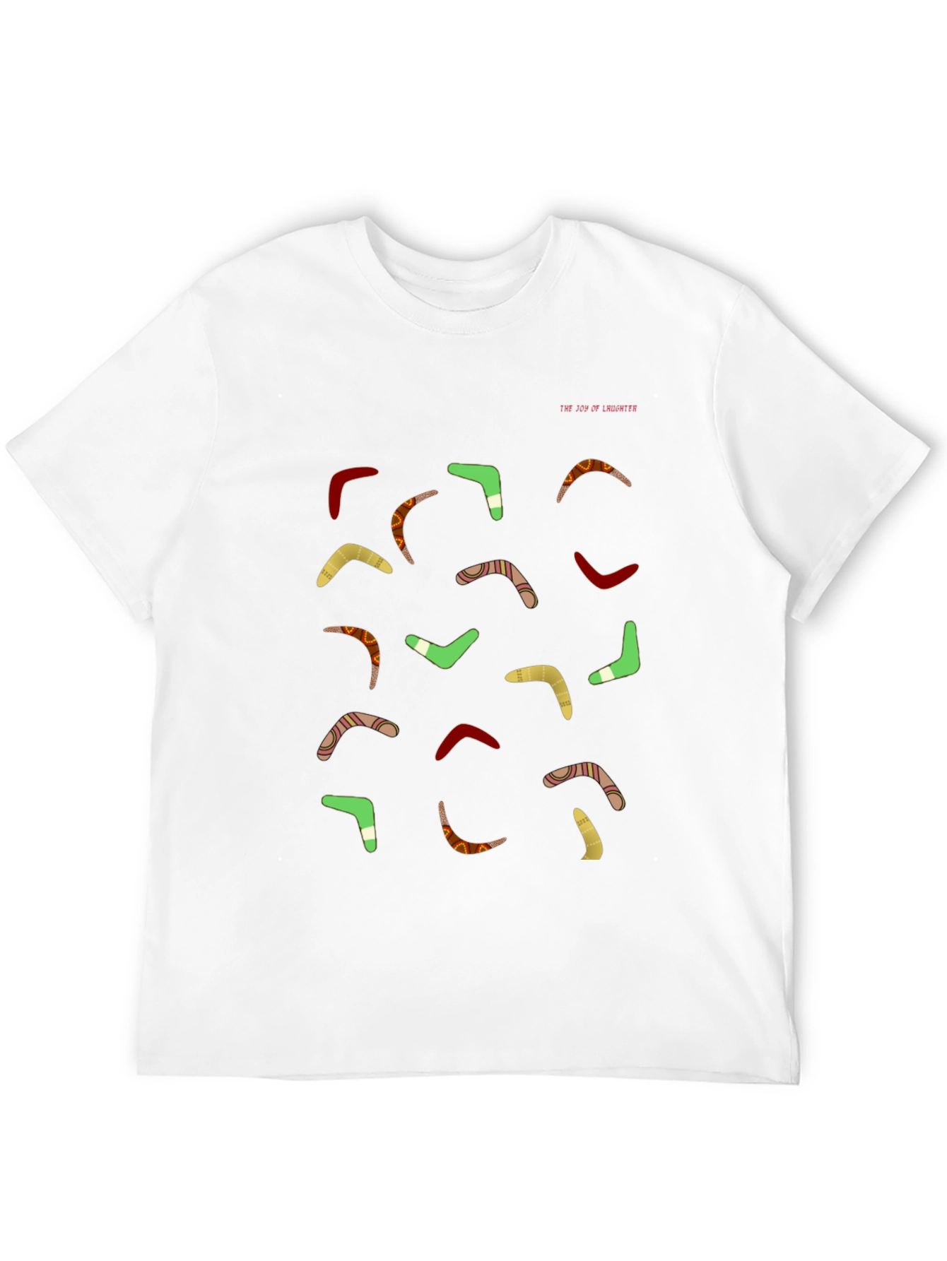 Boomerang Pattern Black T-Shirt