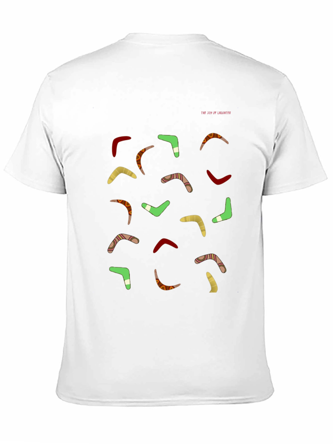 Boomerang Pattern Black T-Shirt