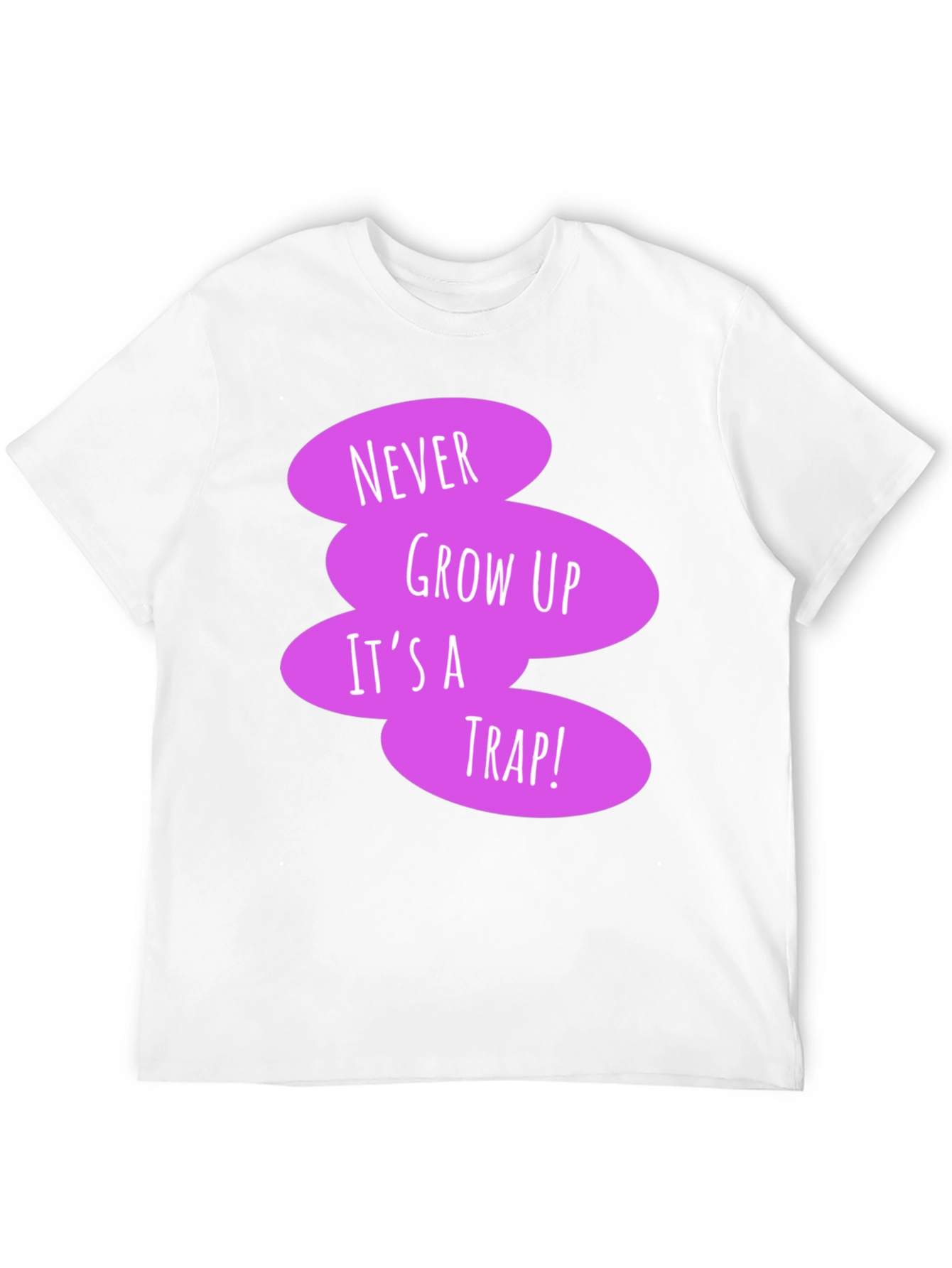 Never Grow Up Black T-Shirt - Fun Novelty Tee