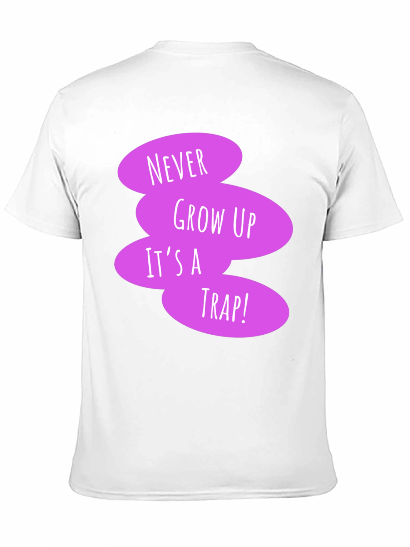 Never Grow Up Black T-Shirt - Fun Novelty Tee